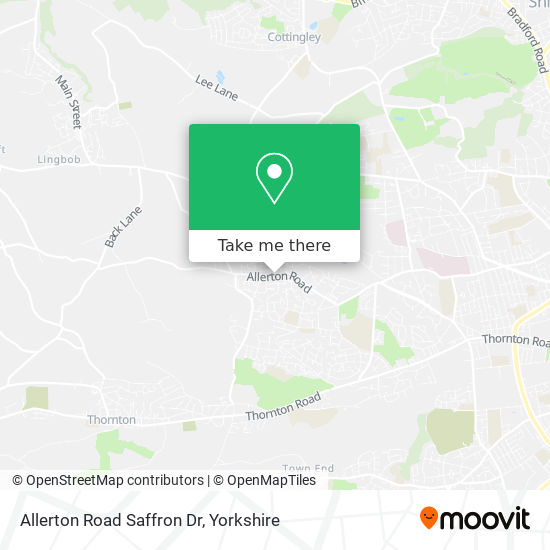 Allerton Road Saffron Dr map