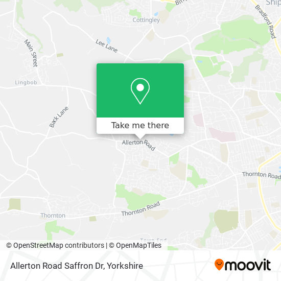 Allerton Road Saffron Dr map