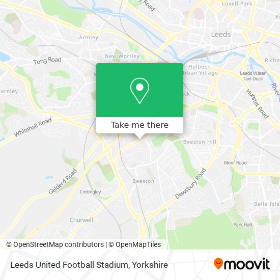 Leeds United Football Stadium map