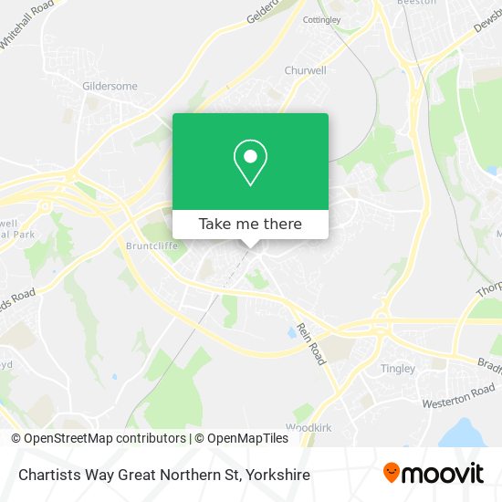 Chartists Way Great Northern St map