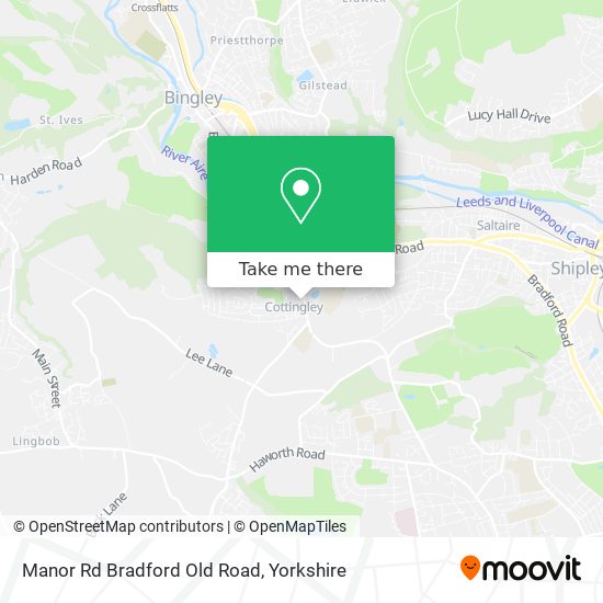 Manor Rd Bradford Old Road map