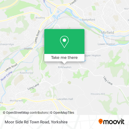 Moor Side Rd Town Road map