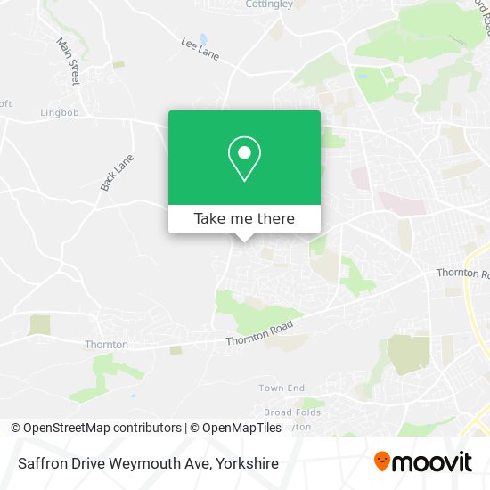 Saffron Drive Weymouth Ave map