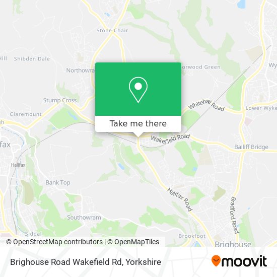 Brighouse Road Wakefield Rd map