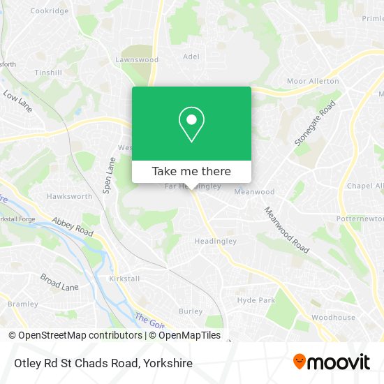 Otley Rd St Chads Road map