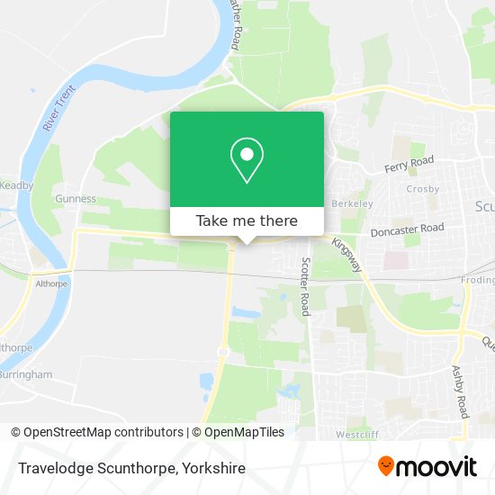 Travelodge Scunthorpe map