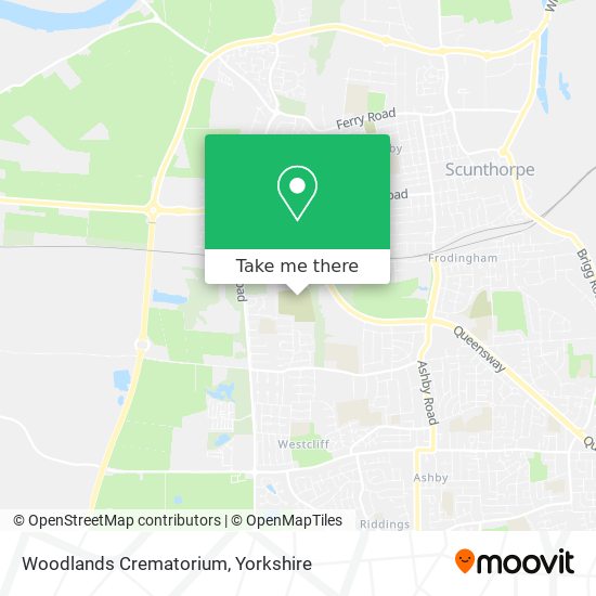 Woodlands Crematorium map
