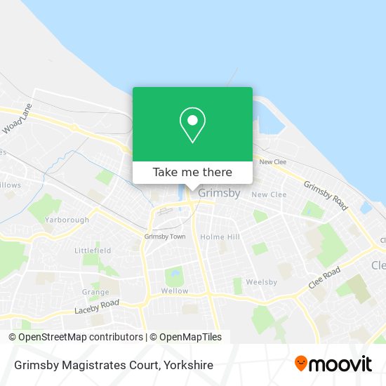 Grimsby Magistrates Court map