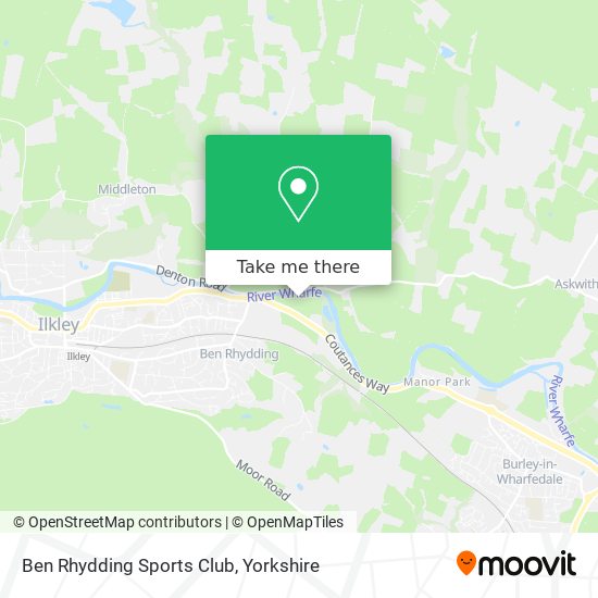 Ben Rhydding Sports Club map