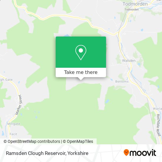 Ramsden Clough Reservoir map