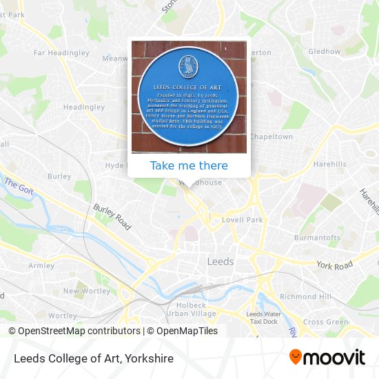 Leeds College of Art map