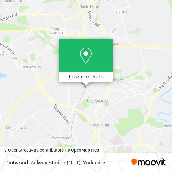 Outwood Railway Station (OUT) map