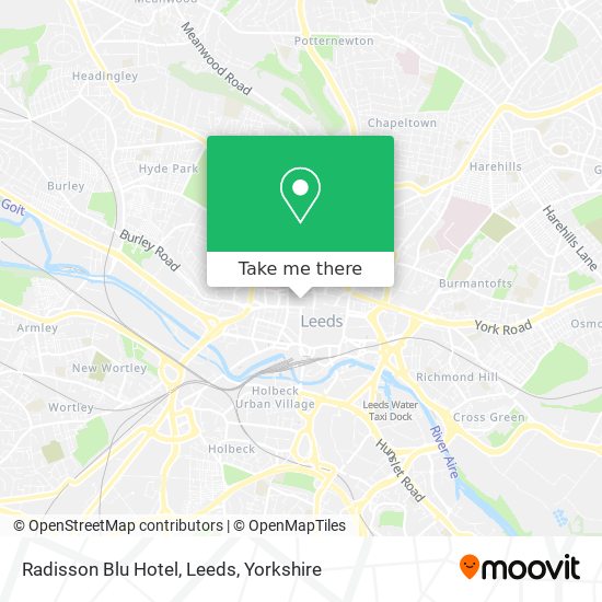 Radisson Blu Hotel, Leeds map