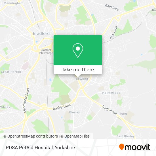 PDSA PetAid Hospital map