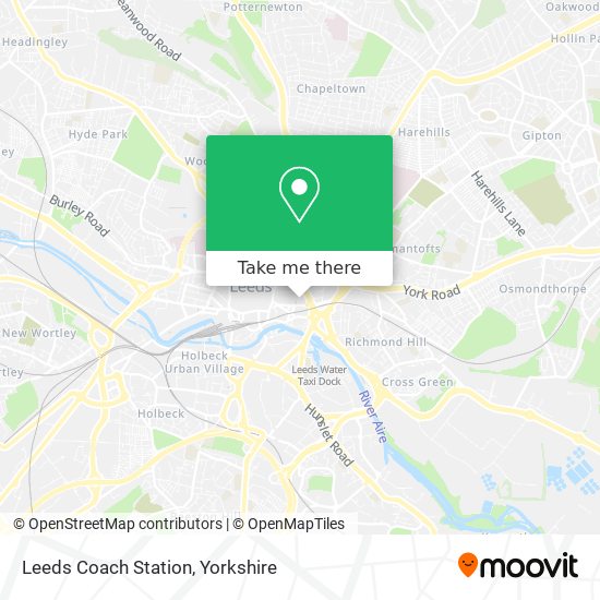 Leeds Coach Station map