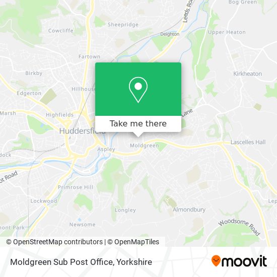 Moldgreen Sub Post Office map
