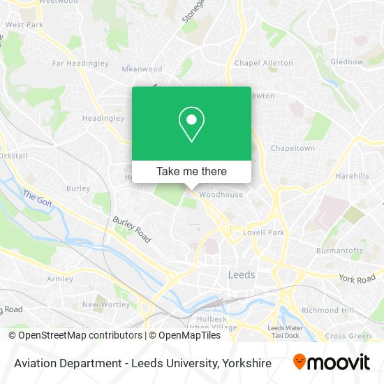 Aviation Department - Leeds University map