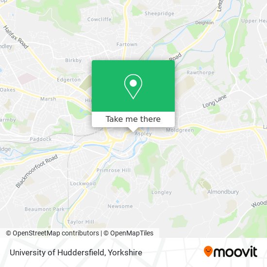 University of Huddersfield map