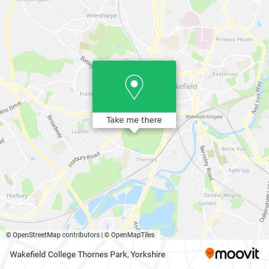 Wakefield College Thornes Park map