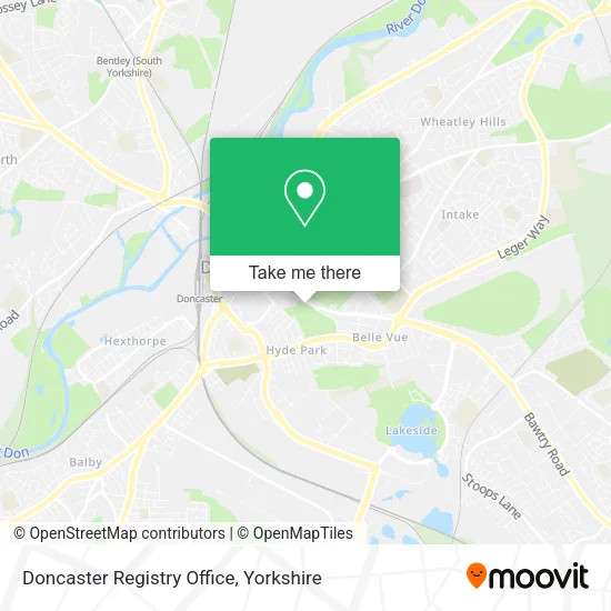 Doncaster Registry Office map