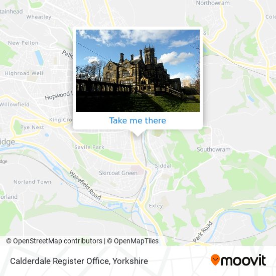 Calderdale Register Office map