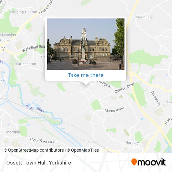 Ossett Town Hall map