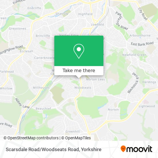 Scarsdale Road/Woodseats Road map