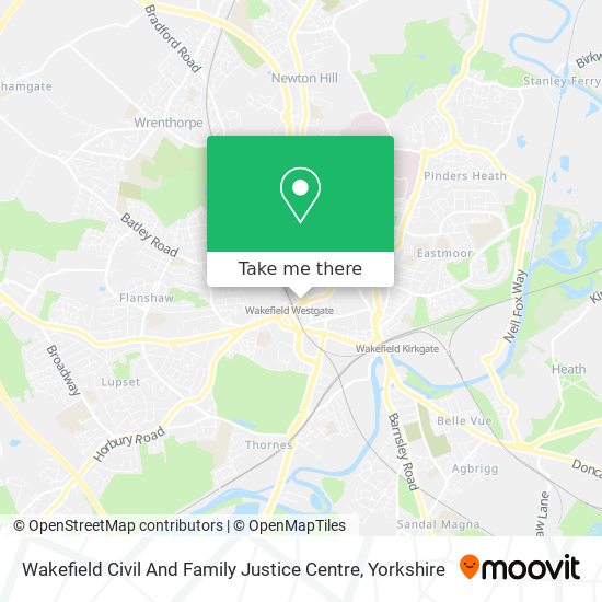 Wakefield Civil And Family Justice Centre map