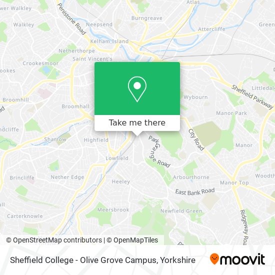 Sheffield College - Olive Grove Campus map