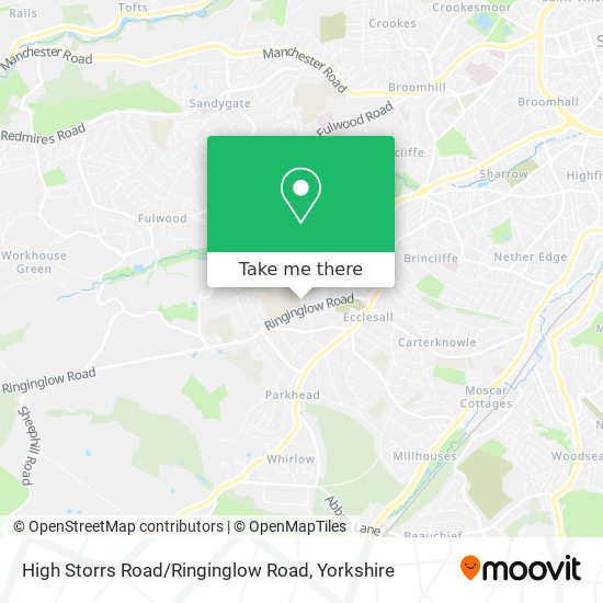 High Storrs Road / Ringinglow Road map