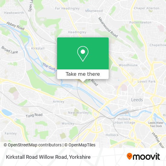 Kirkstall Road Willow Road map