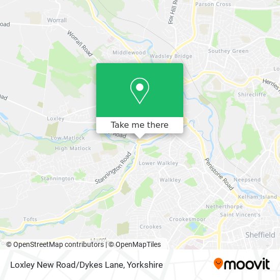 Loxley New Road/Dykes Lane map