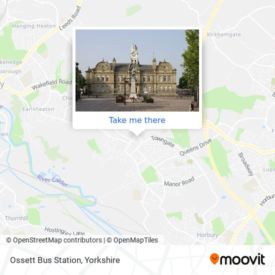 Ossett Bus Station map