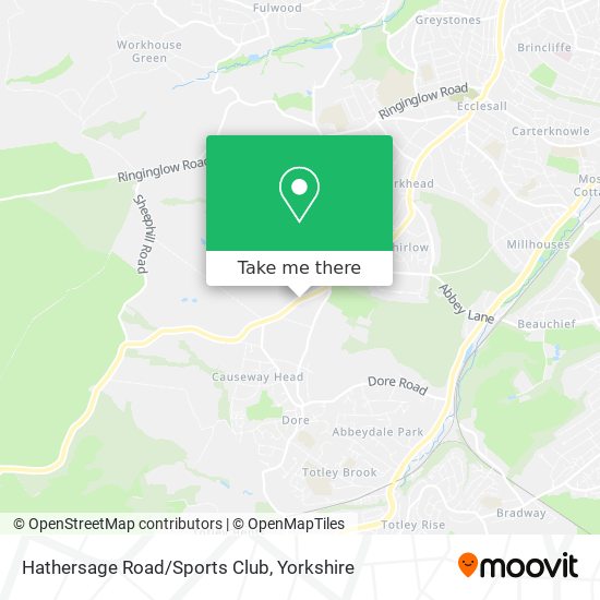 Hathersage Road/Sports Club map