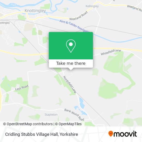 Cridling Stubbs Village Hall map