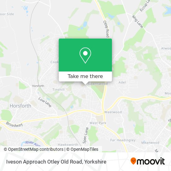 Iveson Approach Otley Old Road map