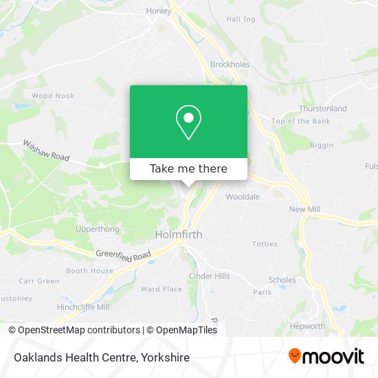 Oaklands Health Centre map