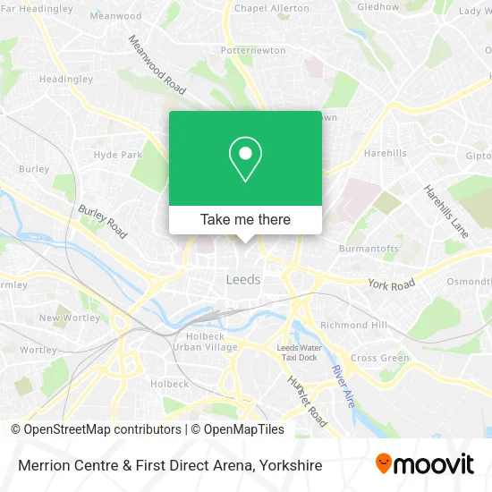 Merrion Centre & First Direct Arena map
