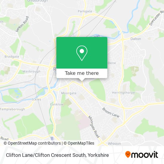 Clifton Lane / Clifton Crescent South map