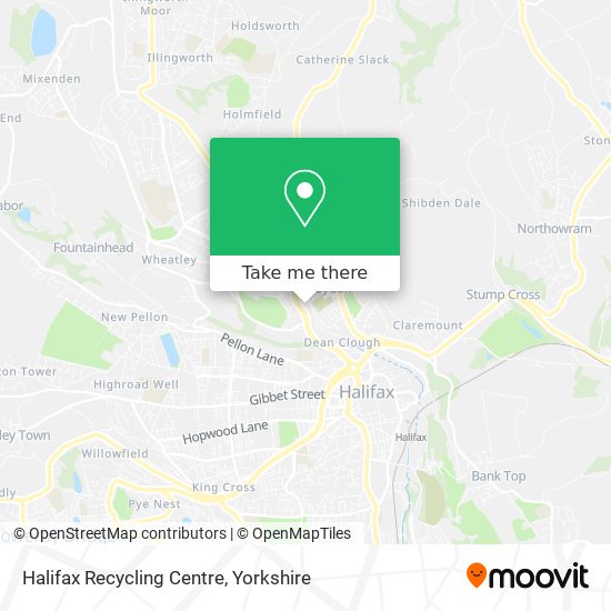 Halifax Recycling Centre map