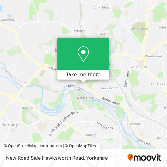 New Road Side Hawksworth Road map