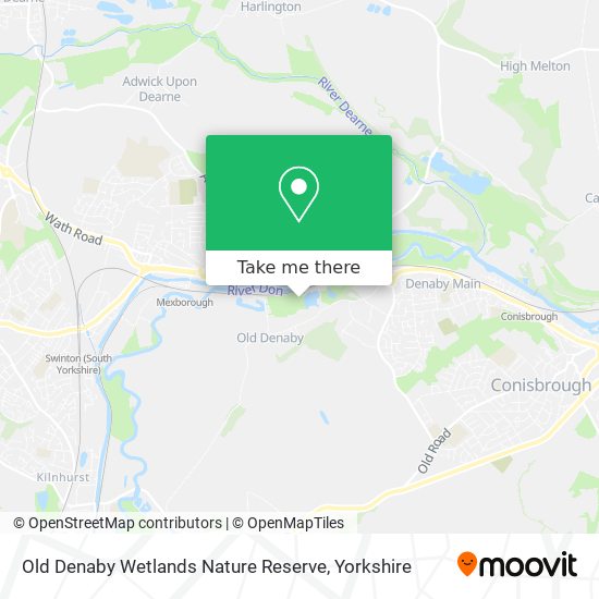 Old Denaby Wetlands Nature Reserve map