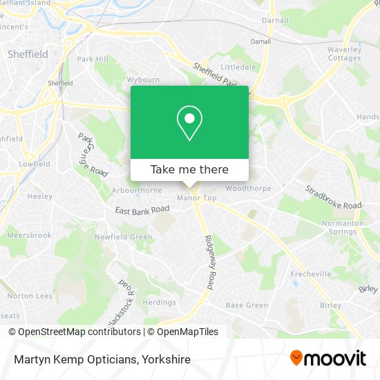 Martyn Kemp Opticians map