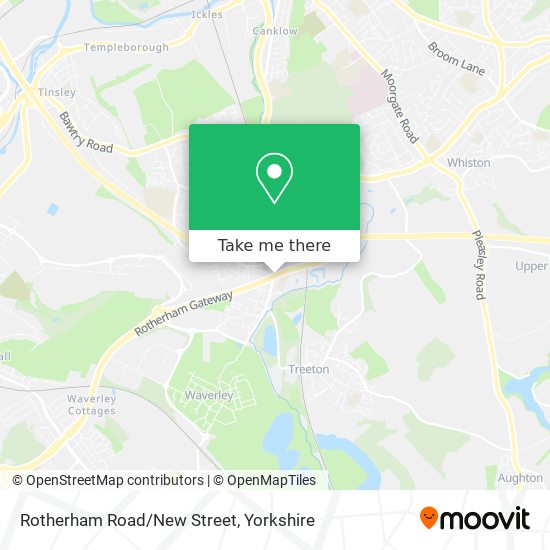 Rotherham Road/New Street map