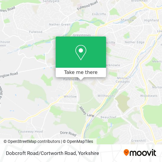 Dobcroft Road/Cortworth Road map