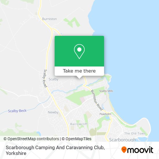 How to get to Scarborough Camping And Caravanning Club in Newby And Scalby  by Bus or Train?