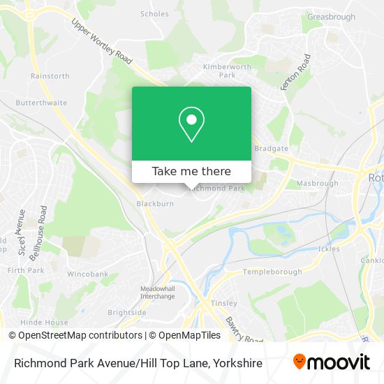 Richmond Park Avenue / Hill Top Lane map