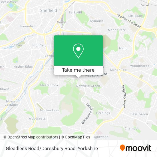 Gleadless Road/Daresbury Road map