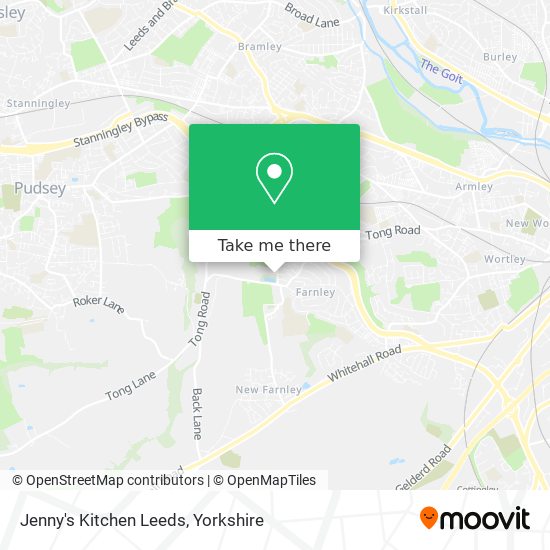 Jenny's Kitchen Leeds map