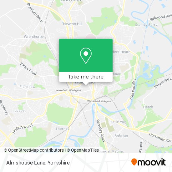 Almshouse Lane map